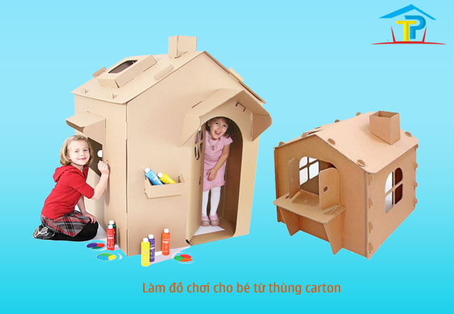 Cách làm đồ chơi cho bé từ thùng carton