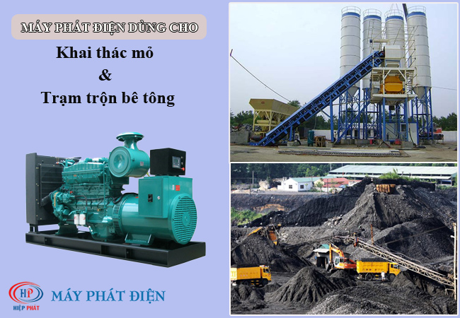 Máy phát điện dùng trong khai thác mỏ và trạm trộn bê tông