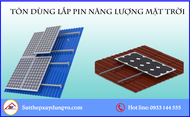 Tôn dùng lắp pin năng lượng mặt trời