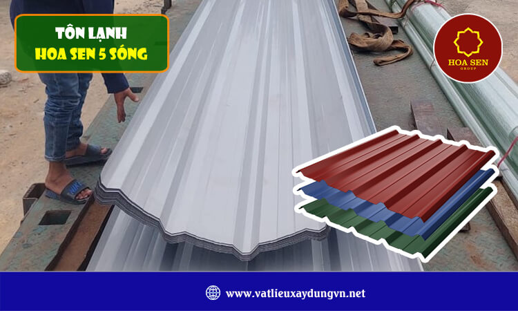 Tôn lạnh Hoa Sen 5 sóng 