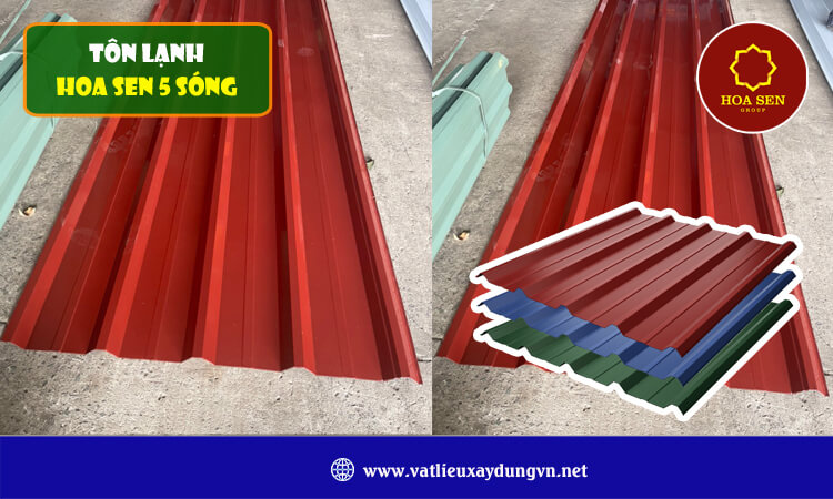Tôn lạnh Hoa Sen 5 sóng 