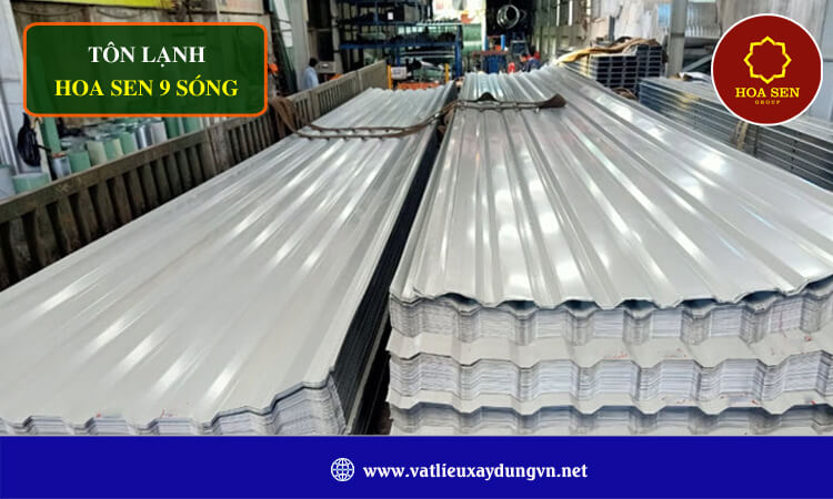 Tôn lạnh Hoa Sen 9 sóng 