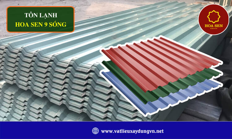 Tôn lạnh Hoa Sen 9 sóng 